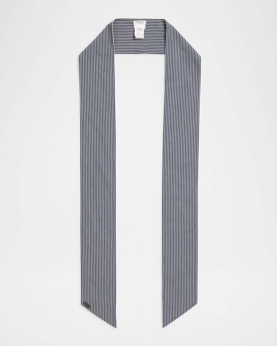 Techno Cotton Pinstripe Scarf